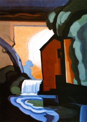 Moonlight Fantasy Oil painting by Oscar Bluemner