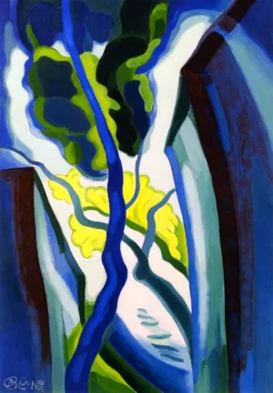 Moonlight on a Creek by Oscar Bluemner - Oil Painting Reproduction