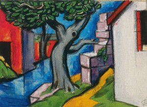 Mystic Tree by Oscar Bluemner Oil Painting