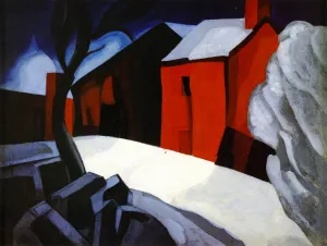 Night and Snow Oil painting by Oscar Bluemner