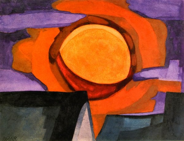 Main Product Photo of November Moon Painting by Oscar Bluemner
