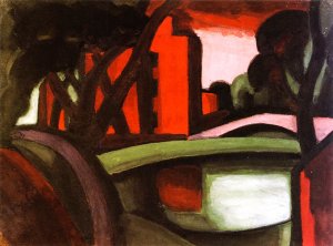 Port at James Street, Bloomfield Oil painting by Oscar Bluemner
