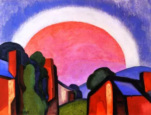 Rosy Light by Oscar Bluemner - Oil Painting Reproduction
