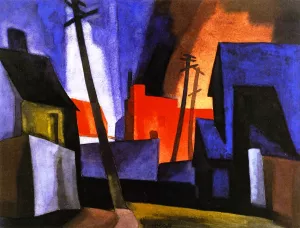 Serenade of Night Oil painting by Oscar Bluemner