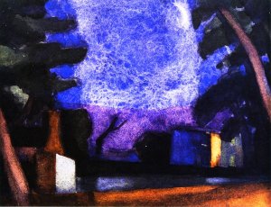 Silver Moon Oil painting by Oscar Bluemner