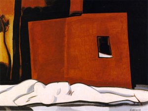 Sleeping Medusa Oil painting by Oscar Bluemner