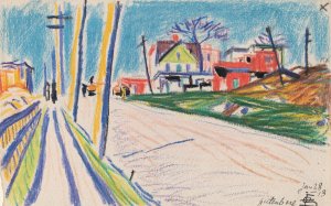 Street in the Bronx by Oscar Bluemner Oil Painting