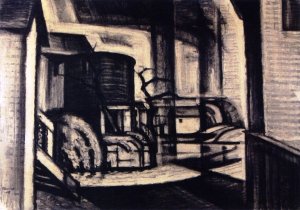 Study for 'Rockaway, Morris Canal' Oil painting by Oscar Bluemner