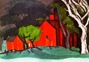 The Poor Farm Oil painting by Oscar Bluemner