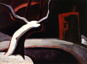 Winter Night, New Jersey Oil painting by Oscar Bluemner