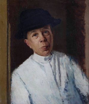 Ritratto di signora by Oscar Ghiglia Oil Painting