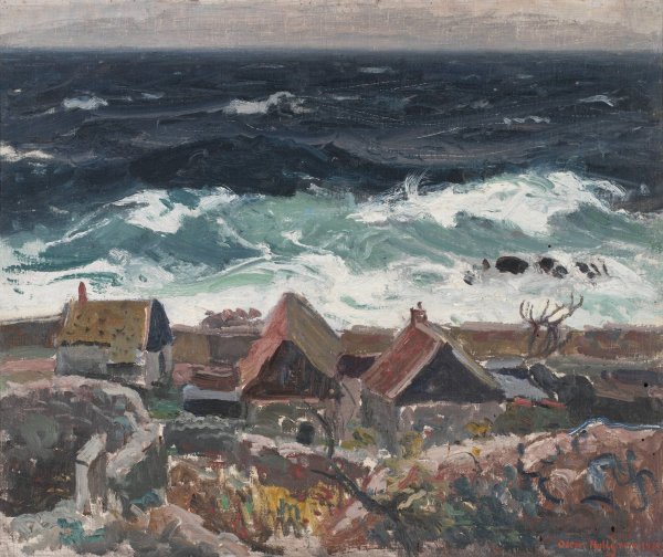 Main Product Photo of The Sea Near Christianso  Painting by Oscar Hullgren