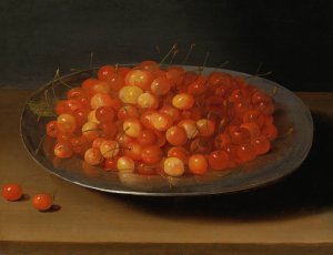Still Life with Cherries by Osias Beert The Elder Oil Painting
