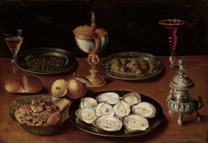 Tableware by Osias Beert The Elder Oil Painting