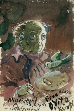 Selbstportrat by Oskar Laske Oil Painting
