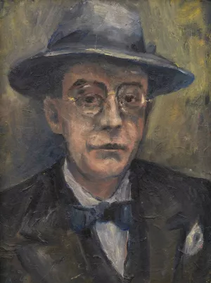 Anton Kuh by Oskar Moll Oil Painting