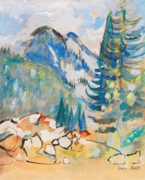 Berglandschaft I by Oskar Moll Oil Painting