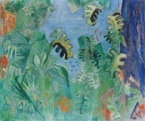 Symphonie in Grun by Oskar Moll Oil Painting