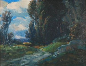 Einsamer Weg by Oskar Mulley Oil Painting