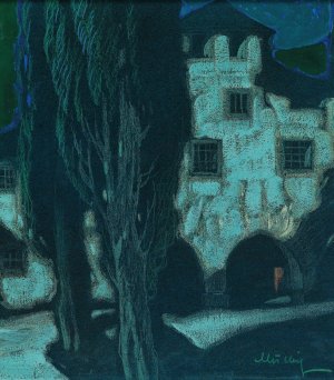 Mondnacht by Oskar Mulley Oil Painting