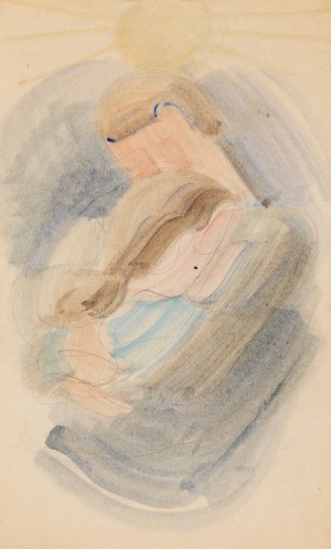 Umarmung II by Oskar Schlemmer Oil Painting
