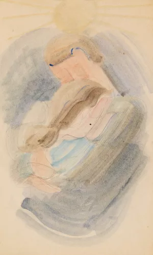 Umarmung II by Oskar Schlemmer Oil Painting