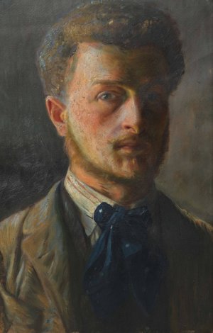 Selbstbildnis Oskar Strnad als Student by Oskar Strnad Oil Painting