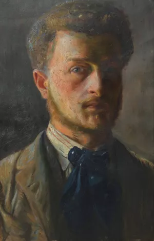 Selbstbildnis Oskar Strnad als Student by Oskar Strnad Oil Painting