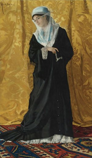A Lady Of Constantinople by Osman Hamdi Bey Oil Painting