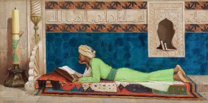 The Scholar by Osman Hamdi Bey Oil Painting