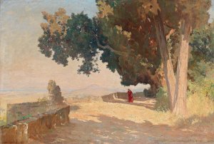 Morgensonne Villa d'Este by Othmar Brioschi Oil Painting