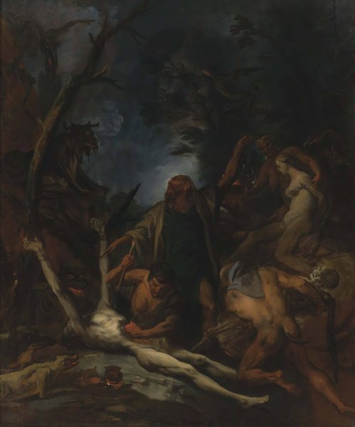 Witches At A Black Mass by Ottaviano Dandini - Hand-Painted Oil Painting Reproduction