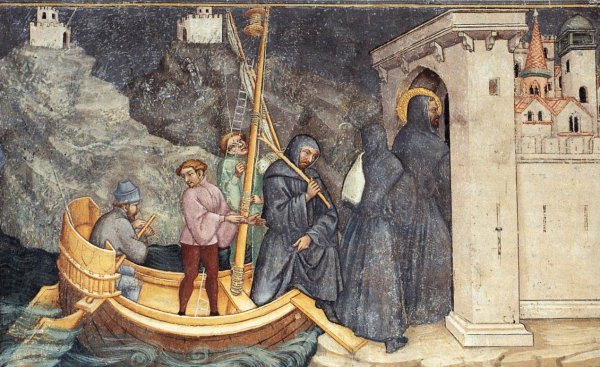 Main Product Photo of St Augustine Arriving in Carthage Painting by Ottaviano Nelli
