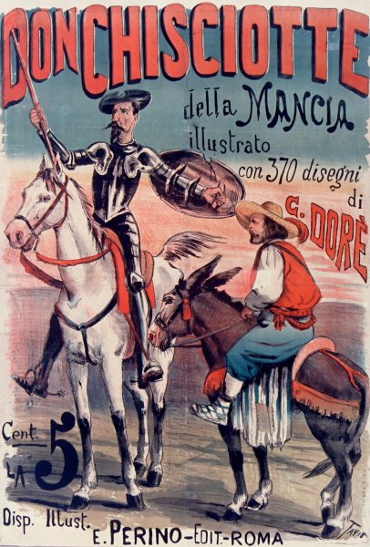 Don Chisciotte della Mancia  by Ottavio Rodella Tavio - Hand-Painted Oil Painting Reproduction
