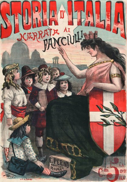 Storia d'Italia narrata al fanciulli  by Ottavio Rodella Tavio - Hand-Painted Oil Painting Reproduction