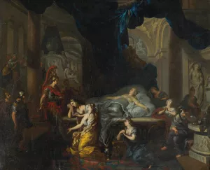 Death Of Cleopatra by Ottmar Elliger The Younger Oil Painting