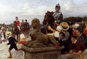 The King is Coming by Otto Bache Oil Painting