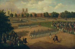 Seventh Regiment on Review, Washington Square, New York by Otto Boetticher Oil Painting