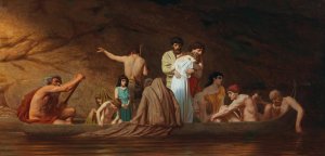 The Barque Of Charon by Otto Brausewetter Oil Painting