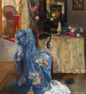 Interieur by Otto Bruenauer Oil Painting