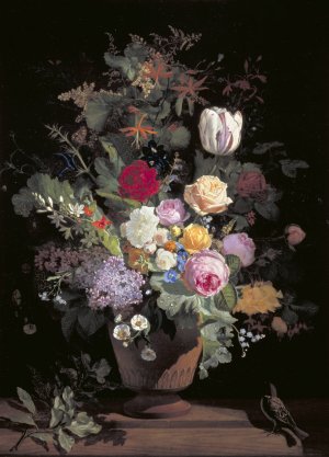 Flowers In A Vase by Otto Didrik Ottesen Oil Painting