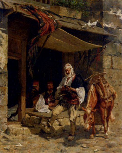 Main Product Photo of Ottoman Soldiers At Rest Painting by Otto Didrik Ottesen