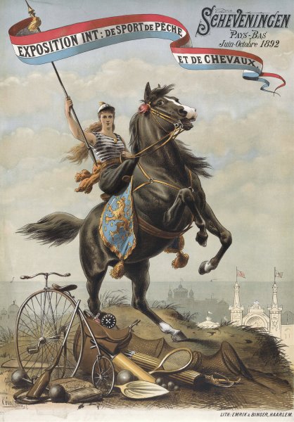 Exposition Int de Sport de Peche et de Chevaux  by Otto Eerelman - Hand-Painted Oil Painting Reproduction