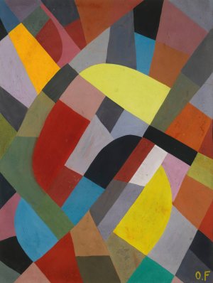 Composition Abstraite by Otto Freundlich Oil Painting