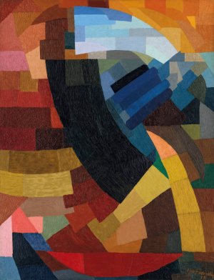 Fragments de figure a l'ensemble des plans by Otto Freundlich Oil Painting