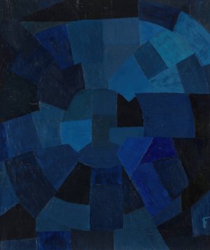 Komposition in Blau by Otto Freundlich Oil Painting