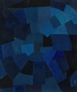 Komposition in Blau Oil painting by Otto Freundlich
