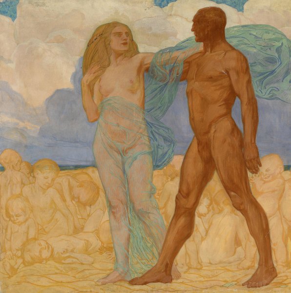 Adagio Aus Dem Zyklus Rhythmen  by Otto Friedrich - Hand-Painted Oil Painting Reproduction