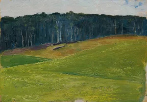 Hellgrune Wiese Gegen Dunkle Waldlisiere by Otto Friedrich Oil Painting