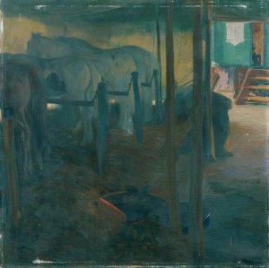 Zirkusstudie by Otto Friedrich Oil Painting